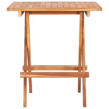 vidaXL Table de bistro pliable 60x60x65 cm Bois de teck solide 3