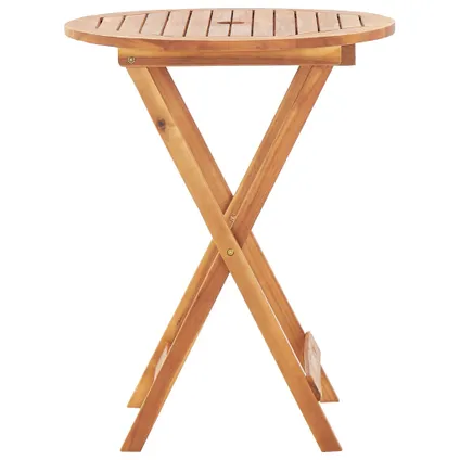 vidaXL Table pliable de jardin 60x75 cm Bois d'acacia massif 2