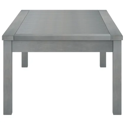vidaXL Table basse 100x50x33 cm Gris Bois d'acacia solide 3