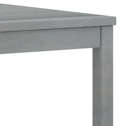 vidaXL Table basse 100x50x33 cm Gris Bois d'acacia solide 5
