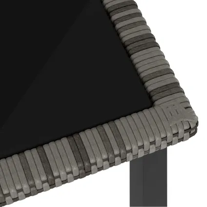 vidaXL Tuintafel 180x70x73 cm poly rattan grijs 4
