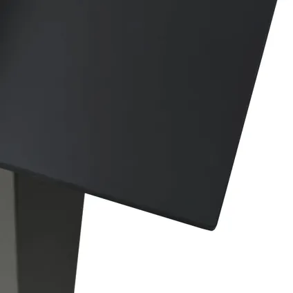 vidaXL Tuintafel 80x80x74 cm staal en glas zwart 3