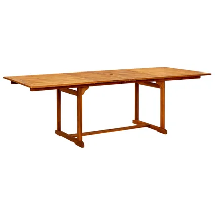 vidaXL Table à dîner de jardin (160-240)x100x75cm Bois d'acacia 3