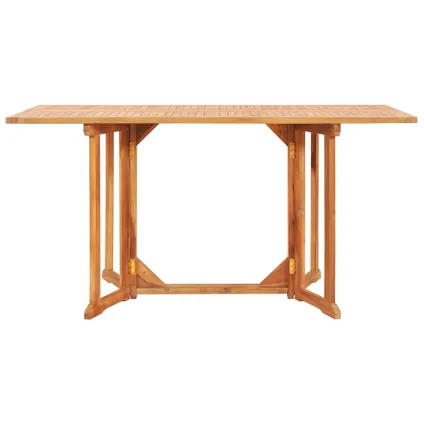 vidaXL Table pliable de jardin papillon 150x90x75 cm Bois teck 3