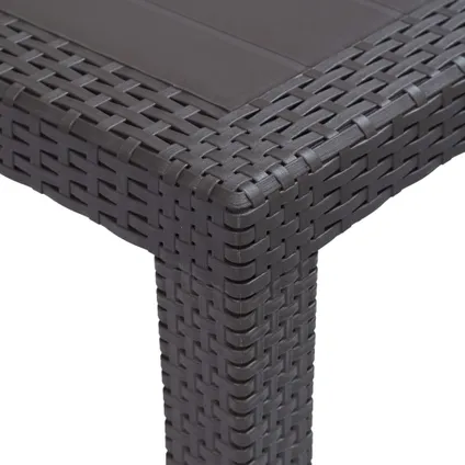 vidaXL Table de jardin Marron 150x90x72 cm Plastique Aspect de 2