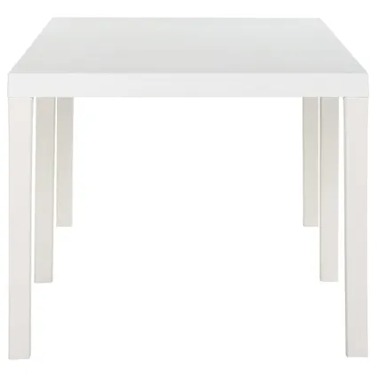 vidaXL Table de jardin 220x90x72 cm PP Blanc 2