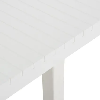 vidaXL Table de jardin 220x90x72 cm PP Blanc 5