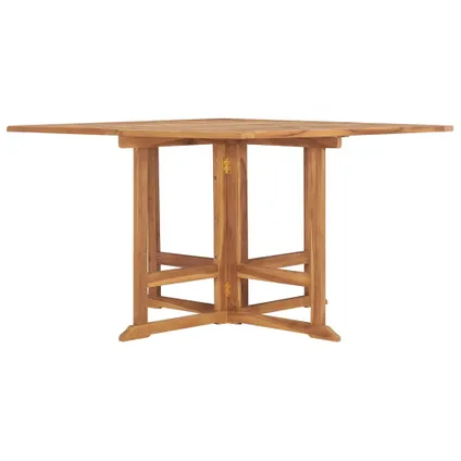 vidaXL Table à dîner de jardin pliable 110x110x75 cm Teck massif 3