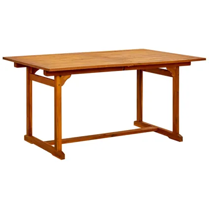 vidaXL Table à dîner de jardin (150-200)x100x75cm Bois d'acacia 4
