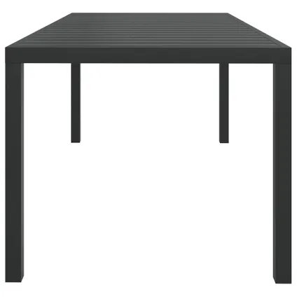 vidaXL Table de jardin Noir 185 x 90 x 74 cm Aluminium et WPC 2