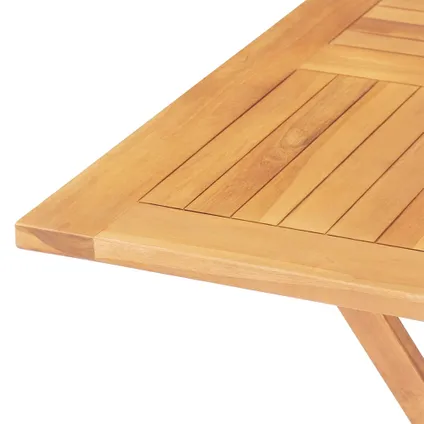 vidaXL Table pliable de jardin 85x85x76 cm Bois de teck solide 6