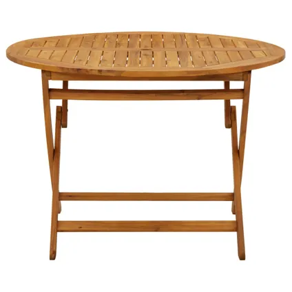 vidaXL Table pliable de jardin 110 cm Bois d'acacia massif 3