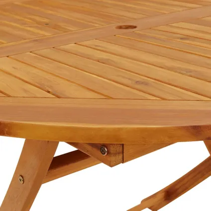 vidaXL Table pliable de jardin 110 cm Bois d'acacia massif 7