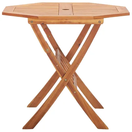 vidaXL Table pliable de jardin 90x75 cm Bois d'acacia massif 2
