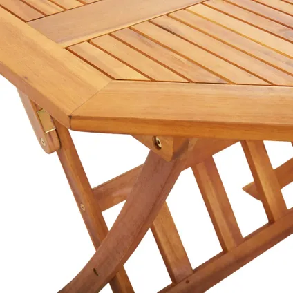 vidaXL Table pliable de jardin 90x75 cm Bois d'acacia massif 6