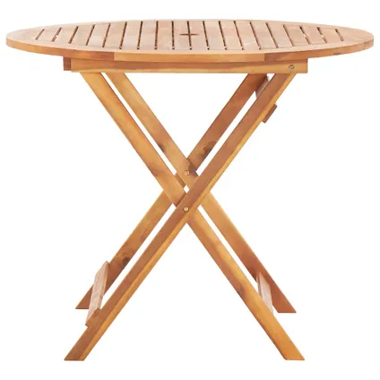 vidaXL Table pliable de jardin 90x75 cm Bois d'acacia massif 3
