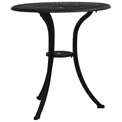 vidaXL Table de jardin Noir 62x62x65 cm Aluminium coulé 3
