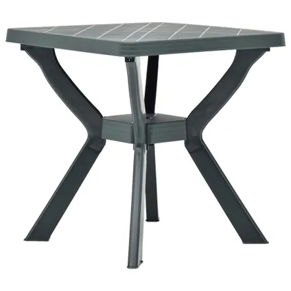 vidaXL Table de bistro Vert 70x70x72 cm Plastique 2