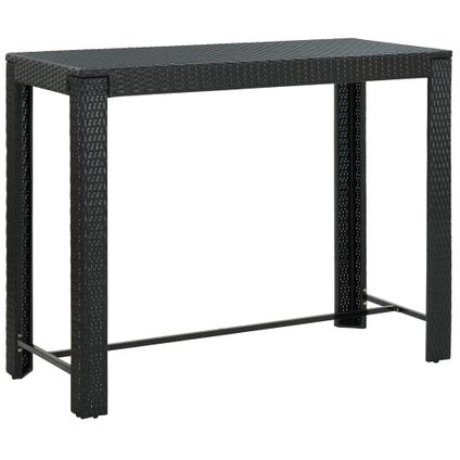 vidaXL Table de bar de jardin Noir 140,5x60,5x110,5 cm Résine