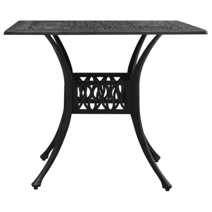 vidaXL Table de jardin Noir 90x90x73 cm Aluminium coulé 3