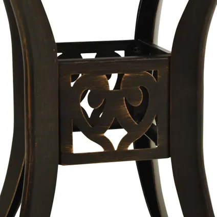 vidaXL Table de jardin Bronze 78x78x72 cm Aluminium coulé 4