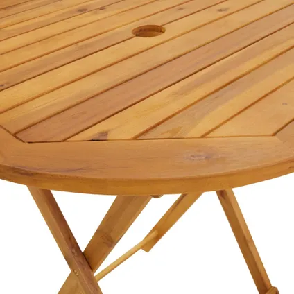 vidaXL Table pliable de jardin 70 cm Bois d'acacia solide 6