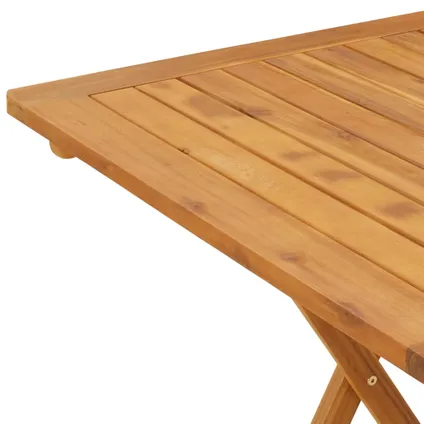 vidaXL Table pliable de jardin 70x70x75 cm Bois d'acacia massif 6