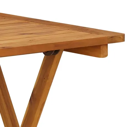 vidaXL Table pliable de jardin 70x70x75 cm Bois d'acacia massif 8
