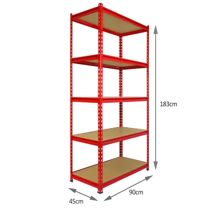 Monster Racking - 1 Rayonnage d'Angle Z-Rax Rouge et 2 Rayonnages 4