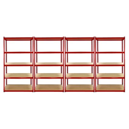 Monster Racking - 1 Rayonnage d'Angle Z-Rax Rouge et 4 Rayonnages