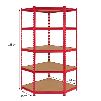 Monster Racking - 1 Rayonnage d'Angle Z-Rax Rouge et 4 Rayonnages 7