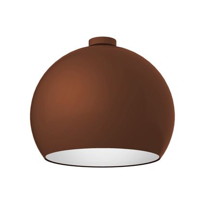 JOE Plafondlamp, 1X E27, metaal, bruin corten/wit, D.50cm
