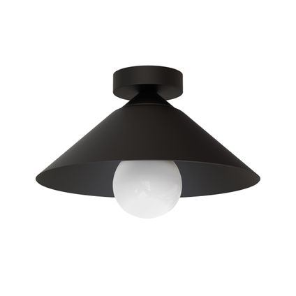 CHAPEAU Plafondlamp, 1XE27, metaal, zwart mat, D25cm