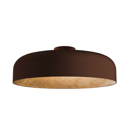 TUZZI Plafondlamp, 1xE27, metaal, bruin corten/blad gouden, D.40cm