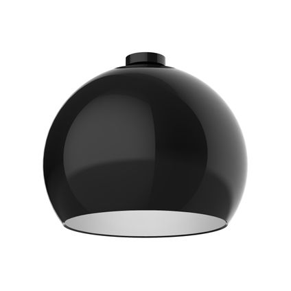 JOE Plafondlamp, 1X E27, metaal, zwart mat/wit, D.40cm