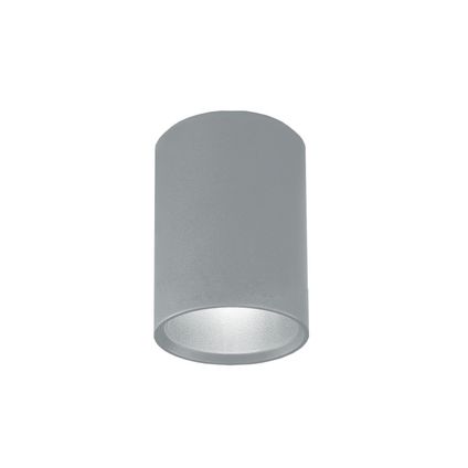 ROND Plafondlamp, 1x GU10, metaal, grijs, D.6cm x H10cm