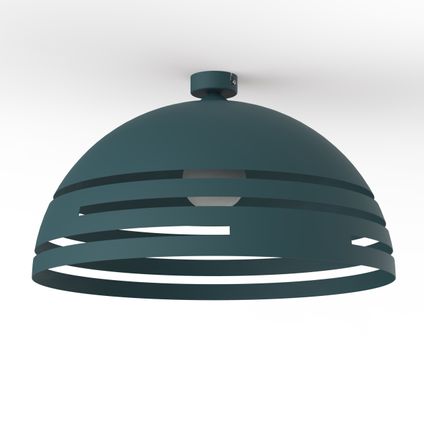 CIRCUIT Plafondlamp, 1XE27, metaal, mediterraan blauw, D60cm