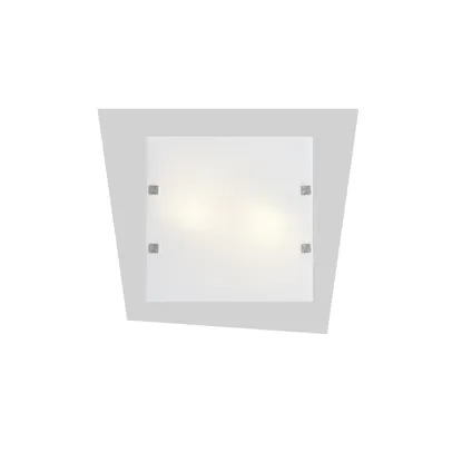 SKINNY Plafondlamp, 2X E27, metaal/glas, wit mat, L45x40cm 2