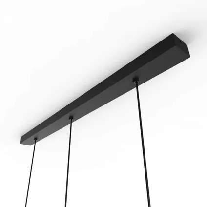 FUNNEL TRACK Hanglamp, 3X E27, metaal, zwart/wit, D.25cm L.100cm 3