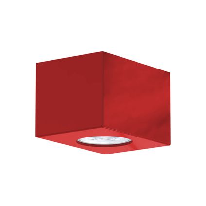 MANHATTAN S Plafondlamp, 1X GU10, metaal, rood taupe, 10x10cm