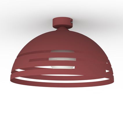CIRCUIT Plafondlamp, 1XE27, metaal, cowhide rood, D40cm