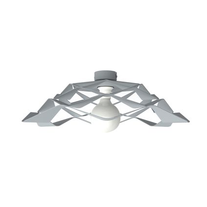 MIGRA Plafondlamp, 1X E27, metaal, grijs, D.60cm