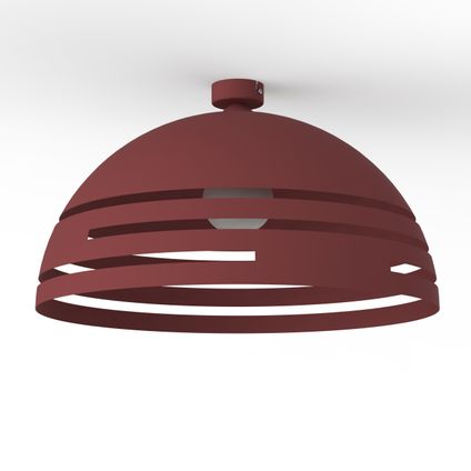 CIRCUIT Plafondlamp, 1XE27, metaal, cowhide rood, D60cm