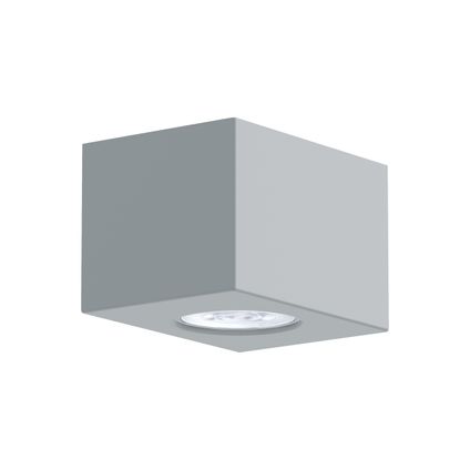 MANHATTAN S Plafondlamp, 1X GU10, metaal, grijs, 10x10cm