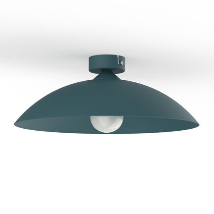 FLASH Plafondlamp, 1X E27, metaal, mediterraan blauw, D.40cm