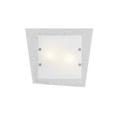 SKINNY Plafondlamp, 2X E27, metaal/glas, wit spatolato, L45x40cm