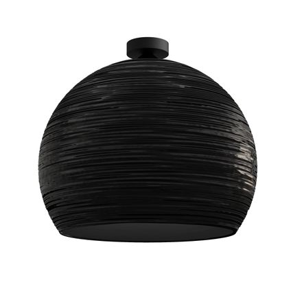 FOCUS Plafondlamp, 1X E27, metaal, zwart briljant, D.50cm