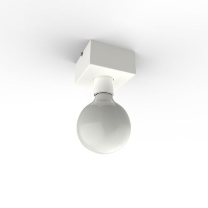 BOSTON S Plafondlamp, 1XE27, metaal, wit mat, 10X10cm