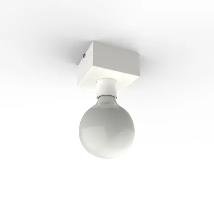 BOSTON S Plafondlamp, 1XE27, metaal, wit mat, 10X10cm 2