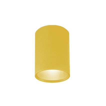 ROND Plafondlamp, 1x GU10, metaal, geel, D.6cm x H10cm